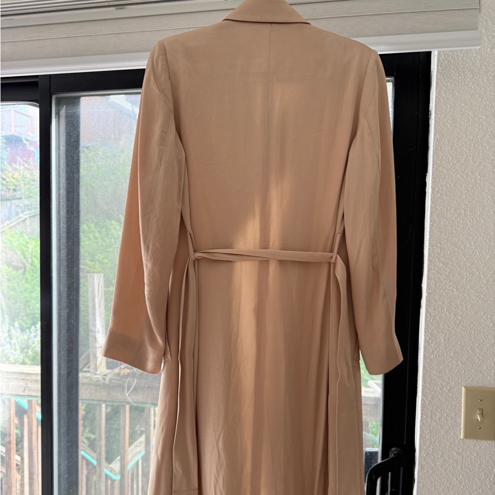 Beige Trench Coat for Women - Classic Long Coat - Picture 9 of 13